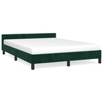 vidaXL Cadre de lit sans matelas vert foncé 140x200 cm velours