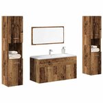 vidaXL Ensemble de meubles salle de bain 4 Pièces bois d'ingénierie
