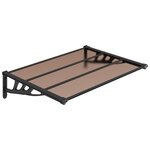 vidaXL Auvent de porte Noir 122x90 cm Polycarbonate