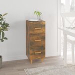 vidaXL Buffet Chêne fumé 34 5x34x90 cm Bois d'ingénierie