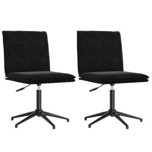 vidaXL Chaises à manger lot de 2 Noir Velours