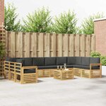 vidaXL Ensemble de canapés d'extérieur 8 pc Blanc et Anthracite