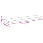 vidaXL Planche d'étagère 4 Pièces  bois noir 40x10x1.5 cm  en bois d'ingénierie