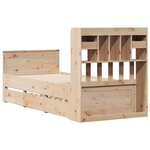vidaXL Lit bibliothèque sans matelas 100x200 cm bois massif de pin