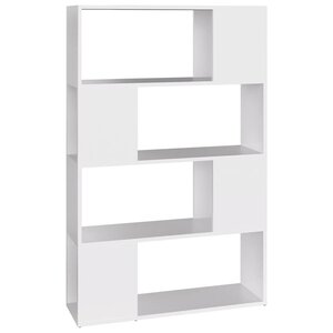 vidaXL Bibliothèque/Séparateur de pièce Blanc Bois d'ingénierie