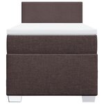 vidaXL Sommier à lattes de lit avec matelas Marron foncé 100x200 cm