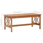 Salon de jardin meuble d'extérieur ensemble de mobilier 3 pièces bois d'acacia solide 02_0016023