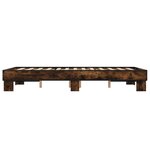 vidaXL Cadre de lit sans matelas chêne fumé 120x190 cm