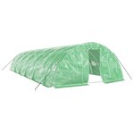 vidaXL Serre avec cadre en acier vert 60 m² 12x5x2 3 m