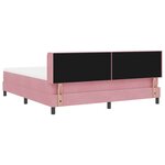 vidaXL Lit à ressorts avec tête de lit Rose 200 x 180 cm Velours