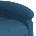 vidaXL Fauteuil inclinable électrique bleu velours