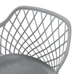 Lot de 2 chaises de salle à manger salon design moderne cuisine 82 x 56 x 52 cm gris clair 03_0009624