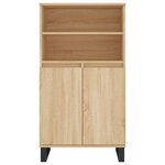 vidaXL Buffet haut Chêne sonoma 60x36x110 cm Bois d'ingénierie