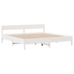 vidaXL Cadre de lit sans matelas blanc 200x200 cm bois massif de pin