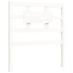 vidaXL Cadre de lit avec tête de lit blanc simple bois massif