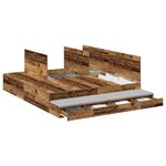 vidaXL Cadre de lit de rangement Vieux bois 200x200 cm