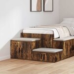 vidaXL Armoire de rangement Chêne fumé 127 x 41 x 40 cm