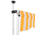 vidaXL Auvent rétractable manuel 250 cm Rayures oranges et blanches