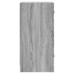 vidaXL Armoire latérale avec portes en verre sonoma gris 35x37x75 5 cm