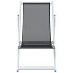 vidaXL Chaises de plage pliantes lot de 2 gris aluminium et textilène