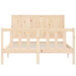 vidaXL Cadre de lit sans matelas bois de pin massif