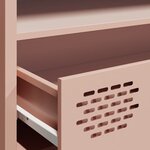 vidaXL Meuble TV rose 202x39x43 5 cm acier laminé à froid