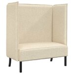 vidaXL Canapé à Haut Dossier 101cm Crème tissu