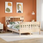 vidaXL Cadre de lit sans matelas 140x190 cm bois de pin massif