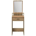 vidaXL Coiffeuse Chêne artisanal 50 x 41 x 140 cm Bois d'ingénierie