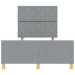 Cadre de lit en tissu gris clair vidaXL 120x190 cm