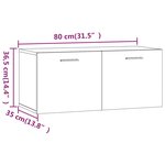 vidaXL Armoire murale Chêne marron 80x35x36 5 cm Bois d'ingénierie