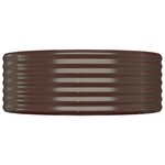 vidaXL Lit surélevé de jardin Acier galvanisé marron