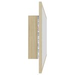 vidaXL Miroir LED de salle de bain Chêne sonoma 90x8 5x37 cm Acrylique
