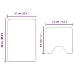 vidaXL Ensemble de tapis de bain antidérapants 2 Pièces Rouge PP