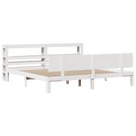 vidaXL Cadre de lit et tête de lit blanc 180x200 cm bois de pin massif