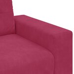 vidaXL Ensemble de 2 canapés avec coussins en velours rouge vin