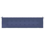 vidaXL Coussin de banc de jardin bleu marine 200x50x4 cm tissu oxford