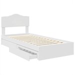 vidaXL Lit de Rangement Blanc 90 x 190 cm Bois d'ingénierie