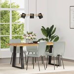vidaXL Chaises à manger lot de 4 Gris clair Velours