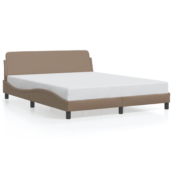 vidaXL Cadre de lit Dover cappuccino 160x200 cm similicuir