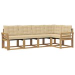 vidaXL Ensemble de canapés d'extérieur 5 pc Blanc et Beige
