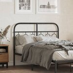 vidaXL Tête de lit métal noir 120 cm