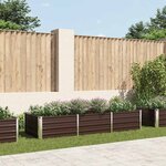 vidaXL Lit surélevé de jardin Marron 240x80x45 cm Acier galvanisé