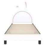 vidaXL Cadre de lit pour enfants avec tête de lit Blanc 90 x 200 cm PU