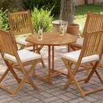 vidaXL Dessus de table 80x80x2 5 cm octogonal bois de teck massif