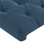 vidaXL Tête de lit avec oreilles Bleu foncé 183x16x118/128 cm Velours