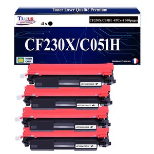 T3AZUR -4x Toners compatibles avec Canon 051H (2169C002) pour Canon i-Sensys LBP162dw MF264dw MF267dw MF269dw LBP160