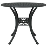 vidaXL Ensemble de salle à manger pour jardin 5 Pièces Noir Aluminium