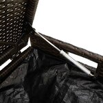 vidaXL Banc de rangement extérieur coussin marron 100cm résine tressée