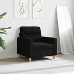 vidaXL Fauteuil Noir 60 cm Tissu